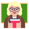 Woman Teacher- Medium-Light Skin Tone emoji on Microsoft